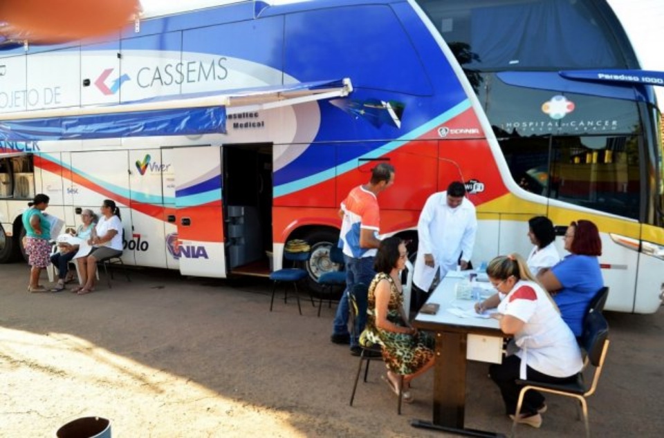 Bonito recebe Ônibus da Cassems para exames de colo de útero e mamografia